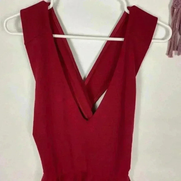 Lulu’s Going Steady Backless Skater Dress Wine XL - Picture 5 of 6